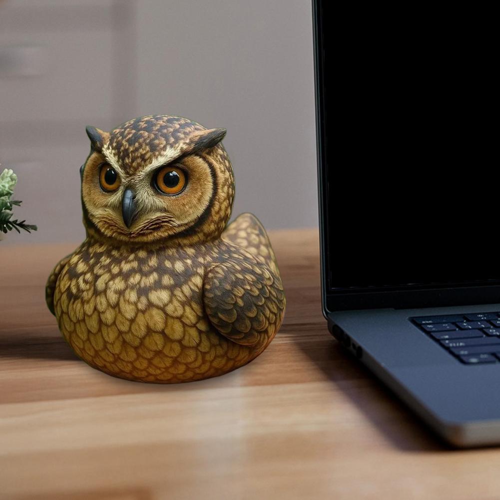 Owl Figurine Resin Wildlife Ornament Wildlife Duck Figurine Resin Sculpture Eagle Buffalo Duck Ornament Nature Lover’s