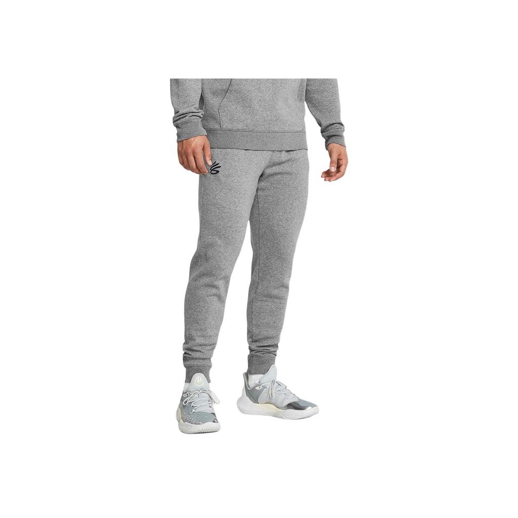 Under Armour Curry Splash Logo Print Jogger Knit Pants Men Bottoms Dark-Grey 1380838-025