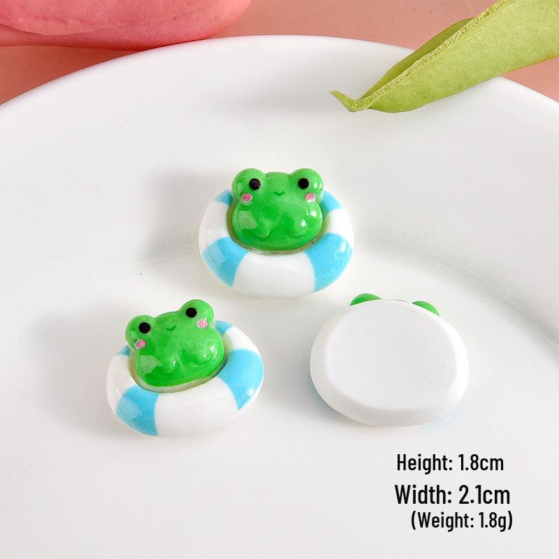 Cute Frog Summer Resin Charms: Cream Glue Accessories for Phone Cases, Refrigerator Magnets, and Crocs