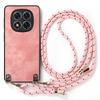 Leather Adjustable Crossbody Strap Case for Xiaomi Redmi Note 14 Pro Plus Detachable Lanyard Cover for Redmy Note14 Note14pro+