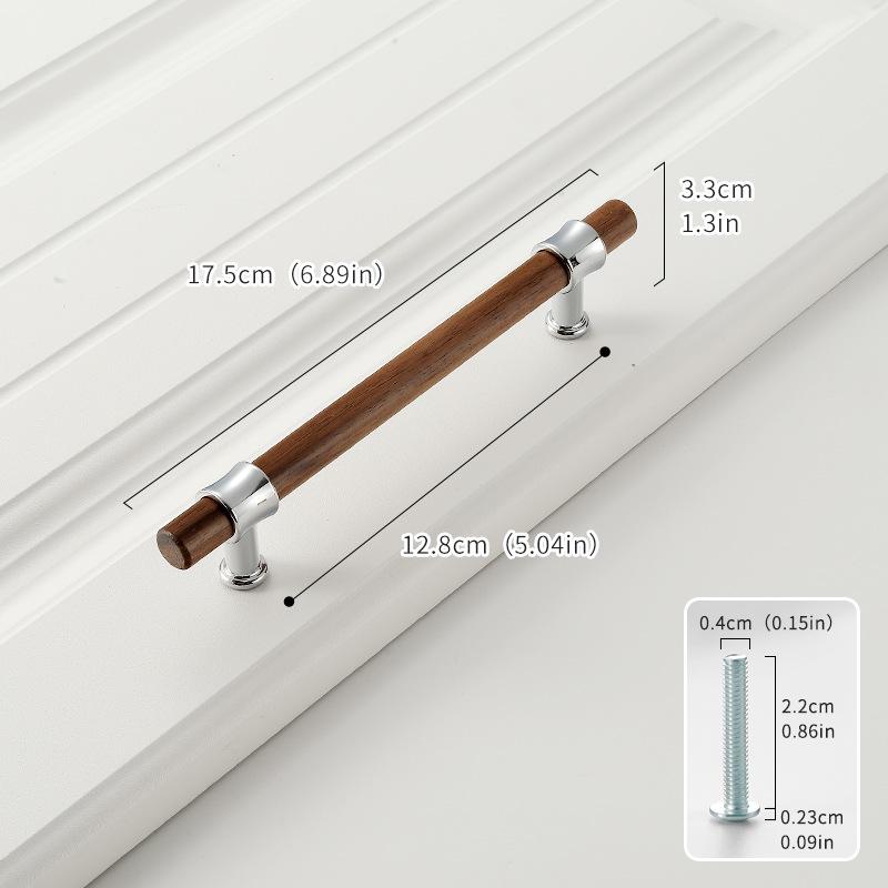 New Style Black Walnut Solid Wood Handle for Cabinets, Drawers, or Wardrobes
