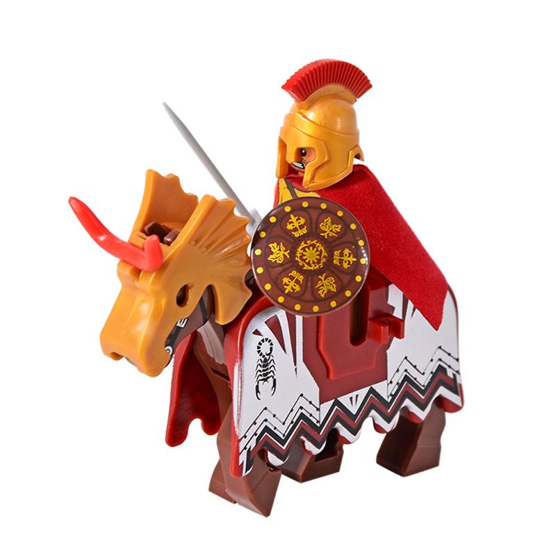 

Medieval Cavalry Ranger Castle Knights Figures Set Rome Warrior Soldiers War Horse Army Weapons Shield Sword Helmet Bricks Toys