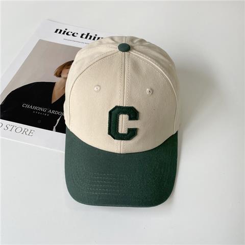 Schirmmütze Damen C-Buchstabe Paar Trend Großer Kopf Modehut Herren Frühling Internet-Berühmtheit Sport Sonnenschutz Baseballkappe