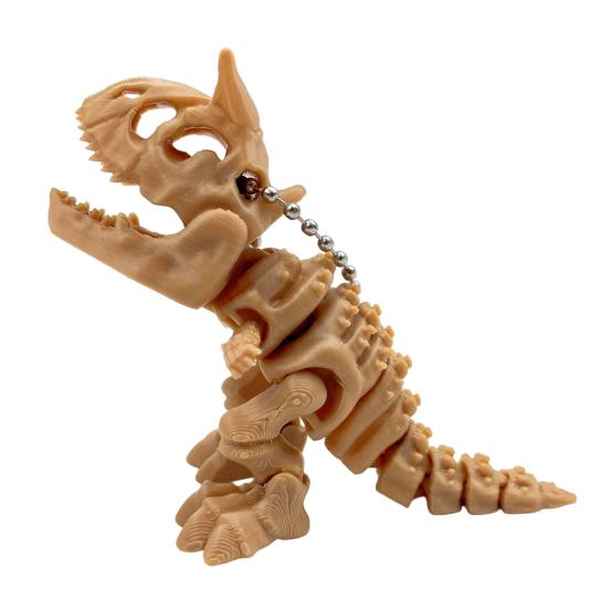 Keychain Pendant 3D Printed Skeleton Dinosaur Keychain эбеновый
