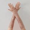 48Cm Long Hook Finger Sexy Mittens Women Vintage Fingerless Sequins Gloves Cosplay Party Nightclub Stage Performance Accessorie