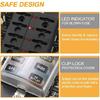 10-Way Fuse Box Blade Fuse Block Holder with LED 1Pcs 10-Way Blade Fuse Box