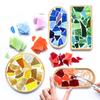 Scaglie di Mica di Vetro Frantumato Multicolore Fatte a Mano per Decorazione Inlay Mosaico Fai da Te