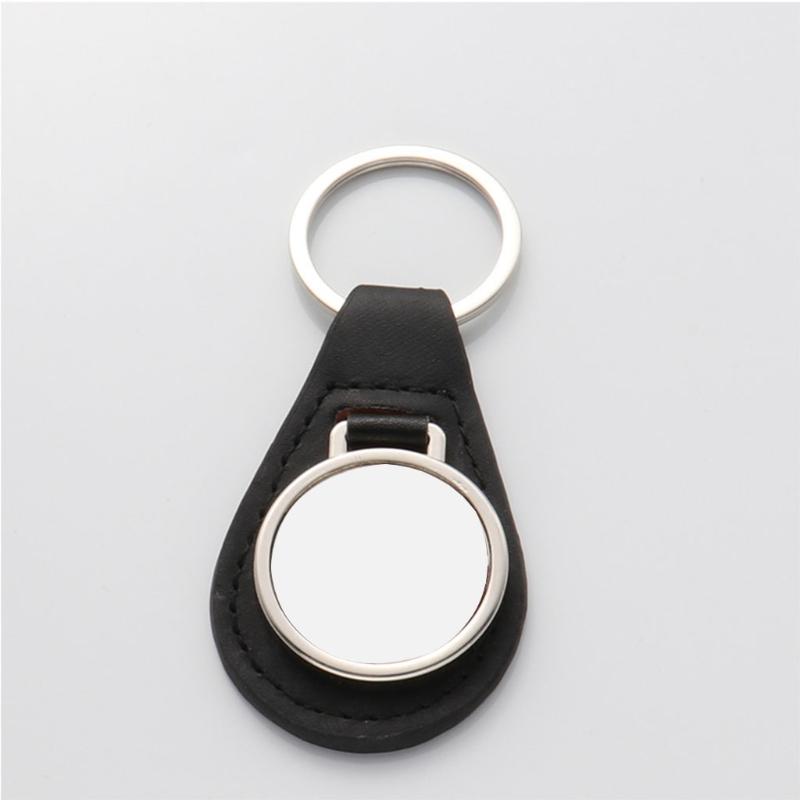 Sublimation Blank Round Keychain with for Key Ring Heat Transfer Keychain for Christmas Valentine Graduation Day Present