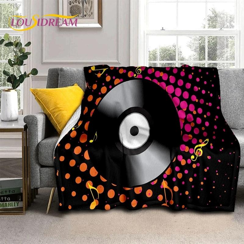 3D Vinyl Record Music DJ Screen Tape Soft Blankets,Keep Warm Throw Blanket Comfortable Blanket for Picnic Beds Sofa Home Bedroom