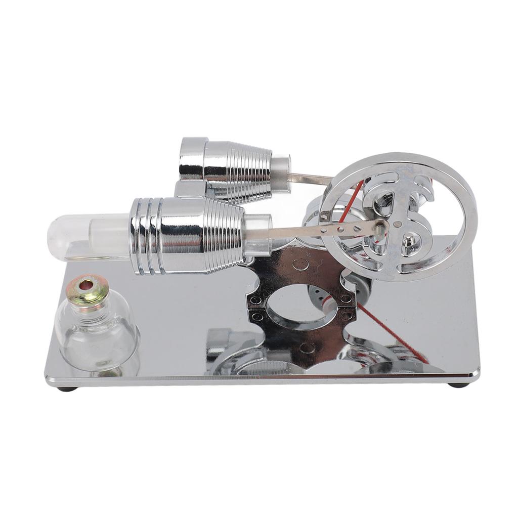 Sterling Engine Model with LED Bulb and Flywheel Stirling Engine Motor Model Educational Toy