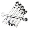 12-Piece Flex-Head Ratcheting Wrench Set Metric 8mm-19mm Tools,72-Teeth Combination Ended Spanner kits Chrome Vanadium Steel