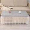 Elegant Lace Border Perm Dust Cover Rectangular Waterproof Coffee Table Cloth European Style Minimalist Oil Resistant Mat