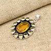 Citrine Gemstone 925 Sterling Silver Handmade Wedding Pendant Jewelry For Thanksgiving
