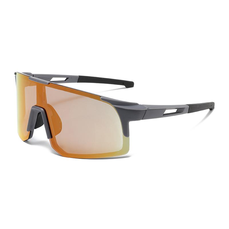 Oversized Sports Goggle Men Wrapped Round Anti-UV Riding Sunglasses Women Mirror Protective Outdoor Cycling Shades