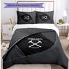 Set Lenzuola Stampato West Ham United Football 3 Pezzi, Comodo Set Copripiumino per Camera da Letto Amico della Pelle