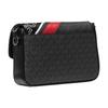 New MICHAEL KORS Bradshaw Canvas Shoulder Bag Crossbody Bag Medium Size Women's Black & Red 30H1U2BM2B-987