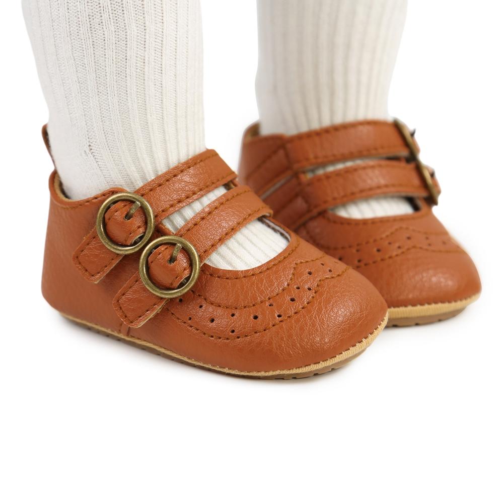 Dětské boty Novorozenecké Kojenecké Chlapecké Dívčí Klasické PU Měkké Protiskluzové Boty pro Batole do Postýlky k Lezení Mokasíny 0-18M