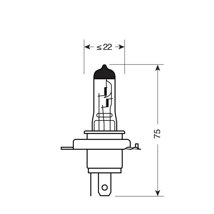Lampe de moto - Osram - Cool Blue - 12V - 100/90W - 2 pièces - Haute Performance
