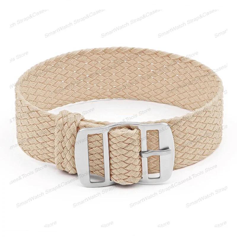 14mm 16mm 18mm 20mm 22mm Perlon Woven Nylon Watchbands Fabric Bracelet Military Men Watch Strap Metal Buckle Black Blue Band