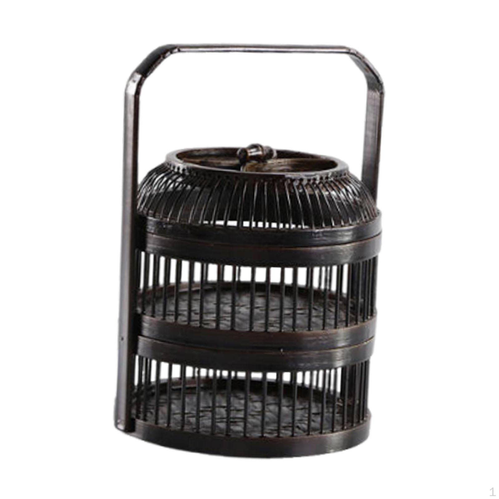 

Бамбуковая корзина для домашней организации с двумя слоями для хранения S