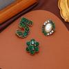 Vintage Baroque Crystal Cross Brooch for Women & Men - Rhinestone Classic Badge