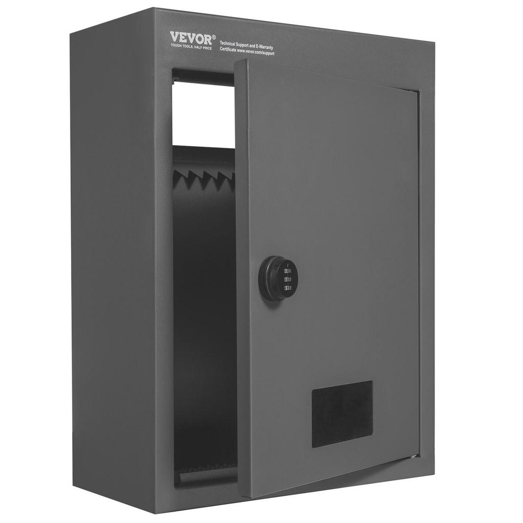 Schránka skrz zeď 12,5x6,3x16,9" s kódovým zámkem Tmavě šedá