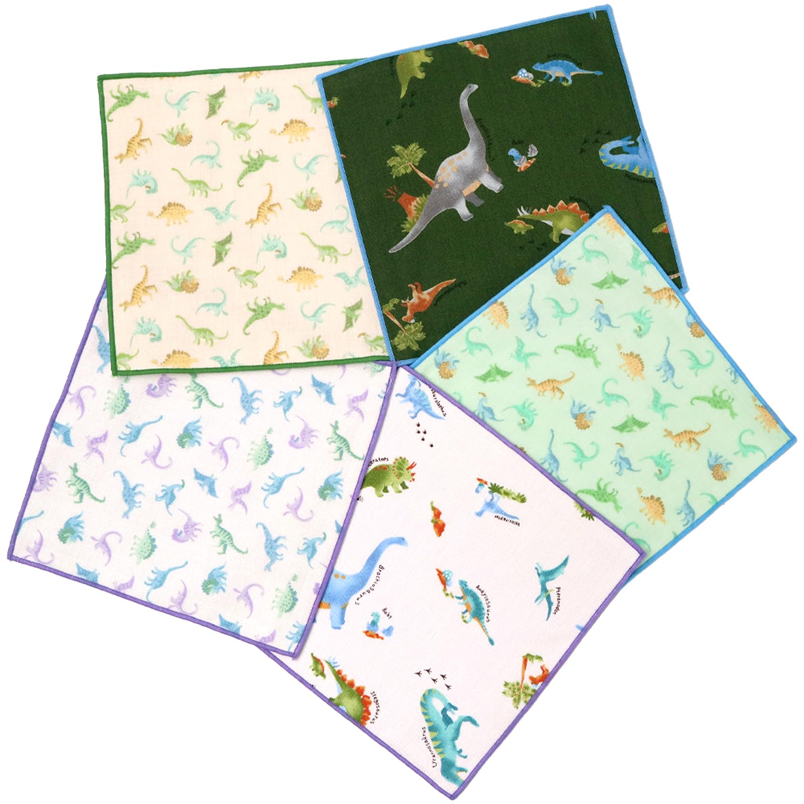 

Handkerchiefs in Cotton Gauze Handkerchiefs with Cute Patterns Antibacterial Mini [cluster] Kids [Made Japan] 100% (5 Handkerchiefs/Jurassic Set)