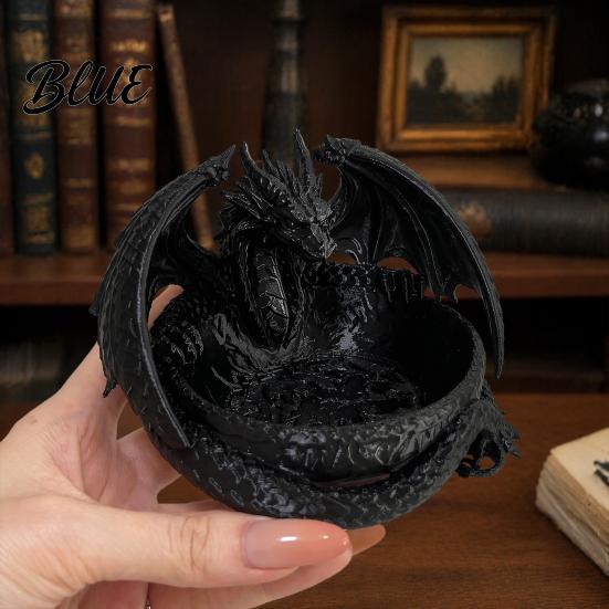 Unique Key Bowl 3D Printed Dragon Jewelry Tray Fantasy Catchall Gothic Storage Tray Holder Medieval Desktop Gift for Fans Cool Office Accessories