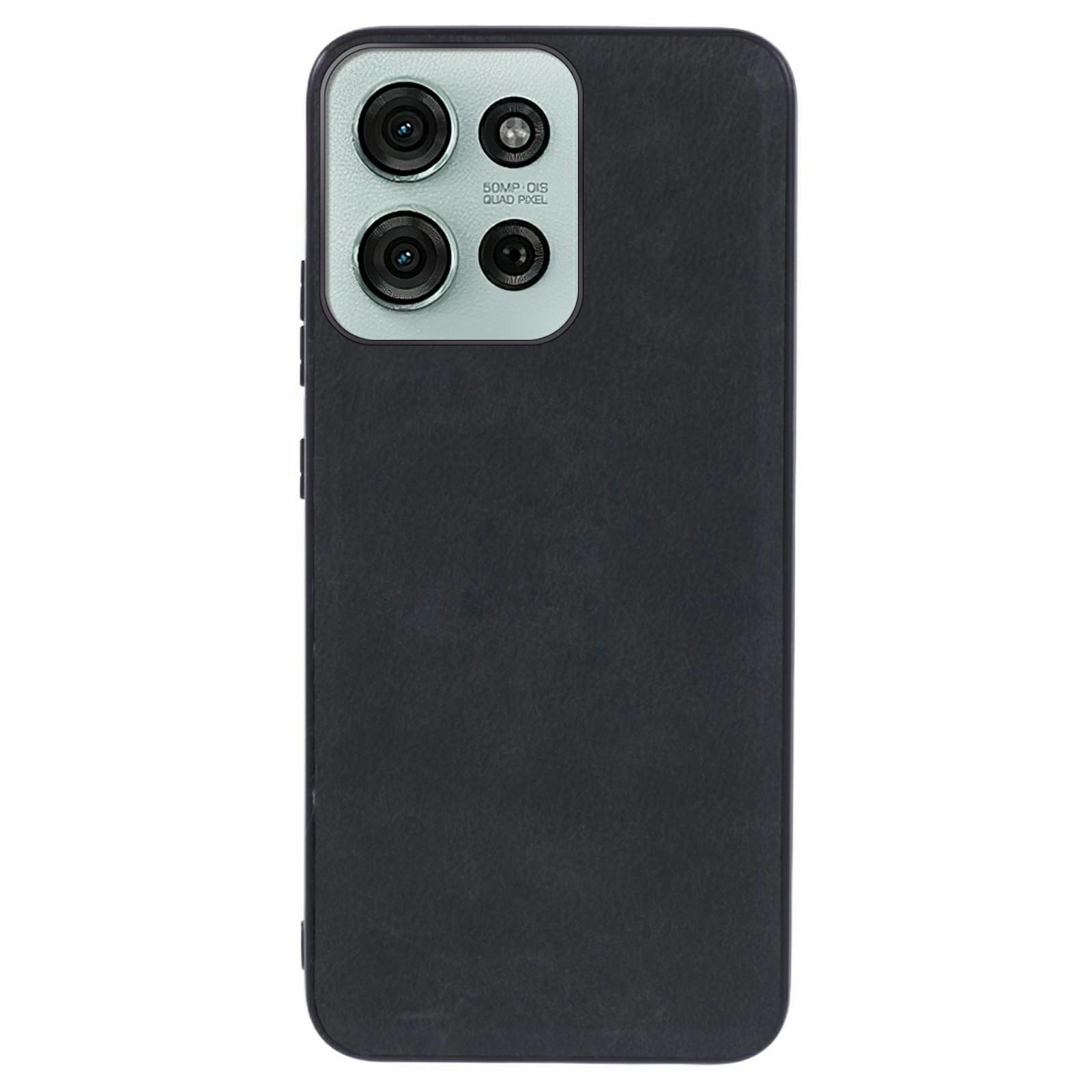 

For Motorola Moto G75 5G Case Retro Leather Coated PC+TPU Phone Cover A