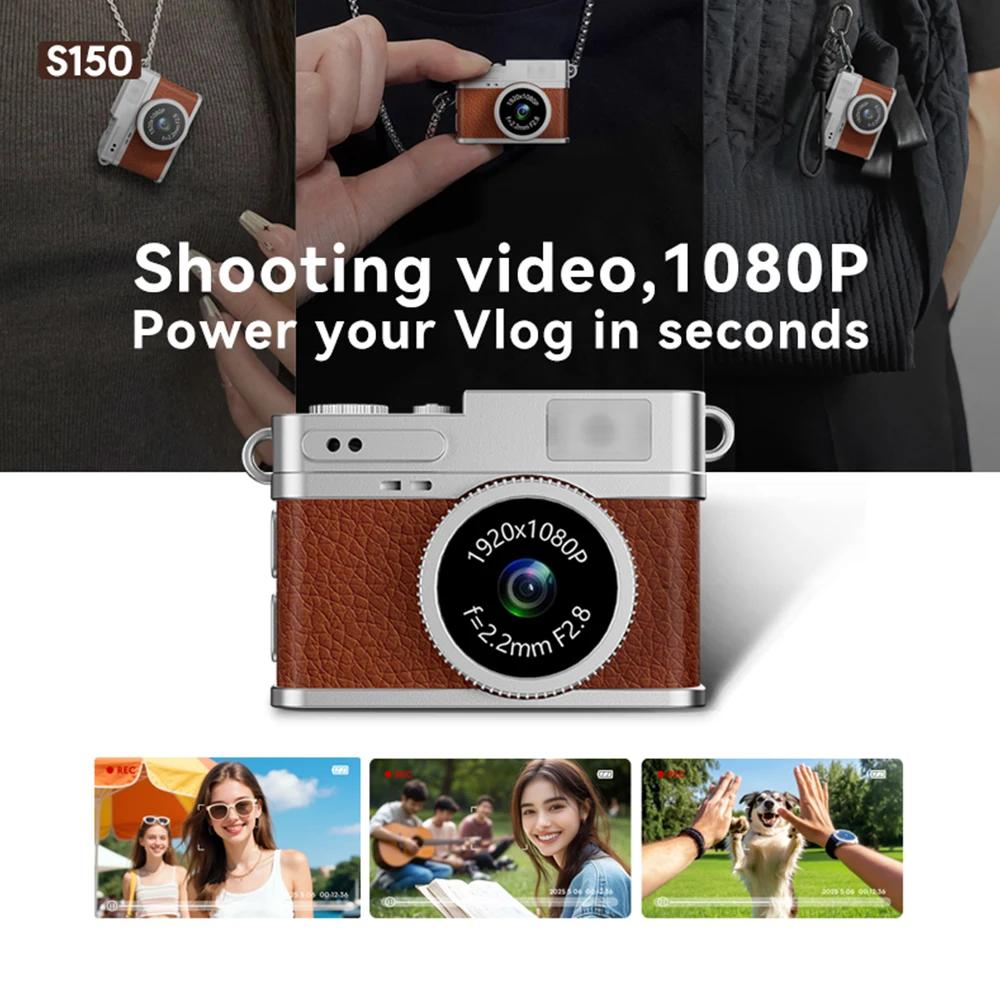 32G Children Digital Camera 1080P Portable Vintage Very Small Camcorder Video Recorder Retro Ccd Mini Cam with Screen