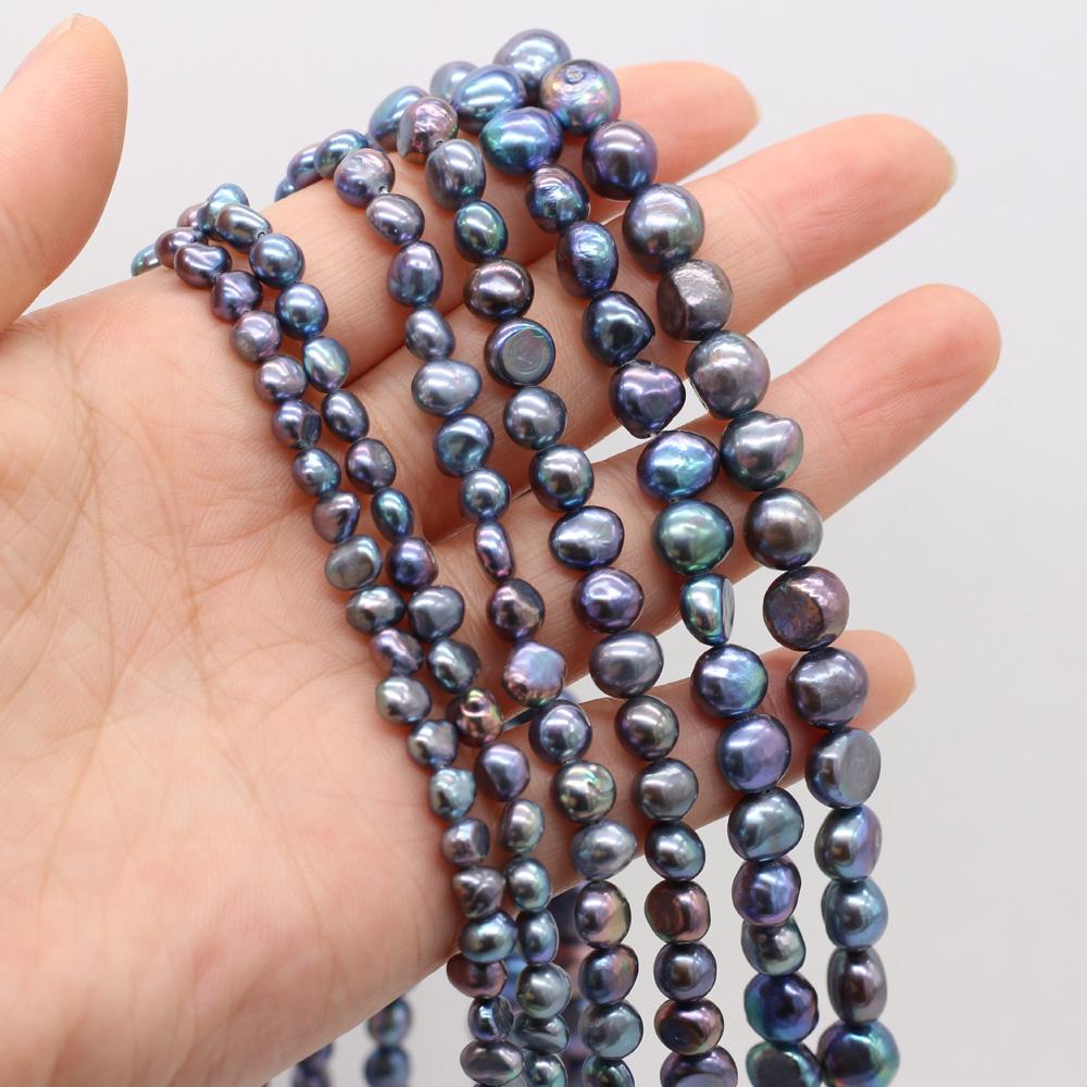 1String, Black Natural Nugget Pearls Beads, for DIY Necklaces Bracelets Accessories, Jewelry Making, Birthday, Wedding, Party Gifts 36cm