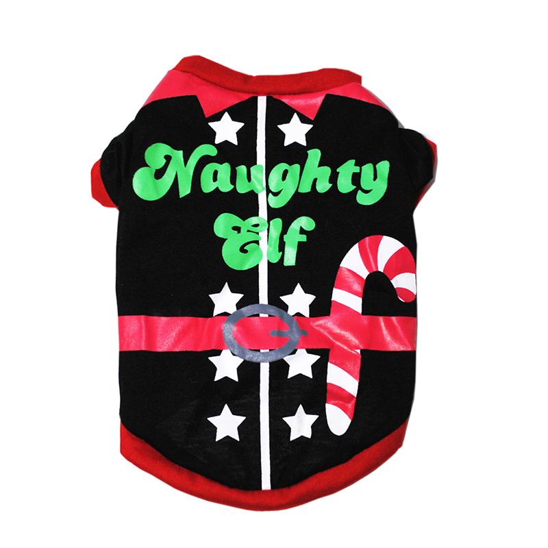 Nowy Rok Print Pies Kot Koszulka Boże Narodzenie Bawełna Ubranka dla Zwierząt Ubrania dla Małych Psów Szczeniak Chihuahua Swetry Masscota płaszcz pies