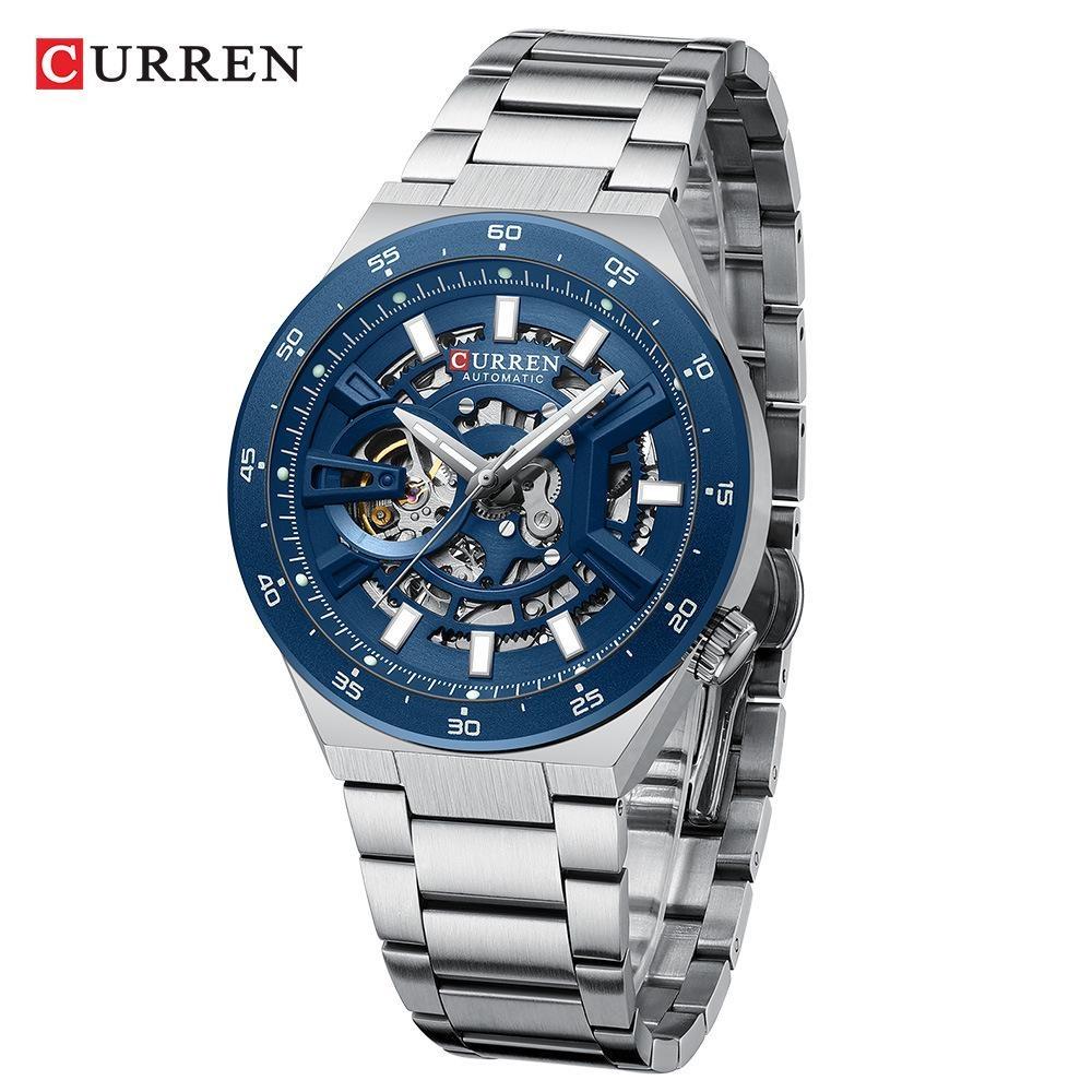 CURREN Casual Fashion Multifunction Mechanical Watch for Men Top Brand Luxury Original Stainless Steel Wrist Watch
