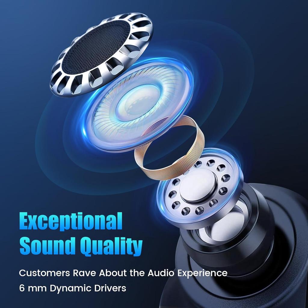 Sleep Earbuds for Side Sleepers Wireless Earbuds Comfortable Noise Blocking LED Power Display Music Sleep Dual Mode for Sleeping Working Hiking (Deep