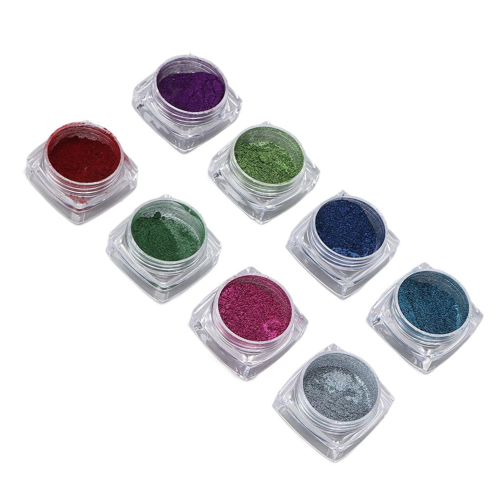 8 Colors Nail Powder Shiny Nail Art Powder Decorative Manicure Tool For Home Nail Salon