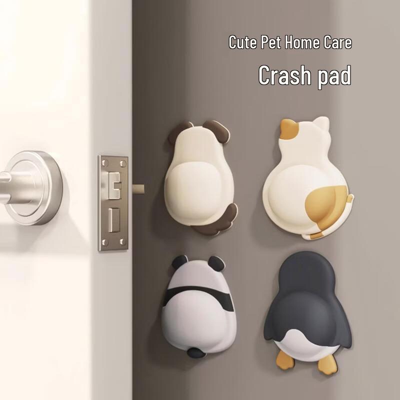 SEE KEAN Cute Cat Door Handle Wall Protector