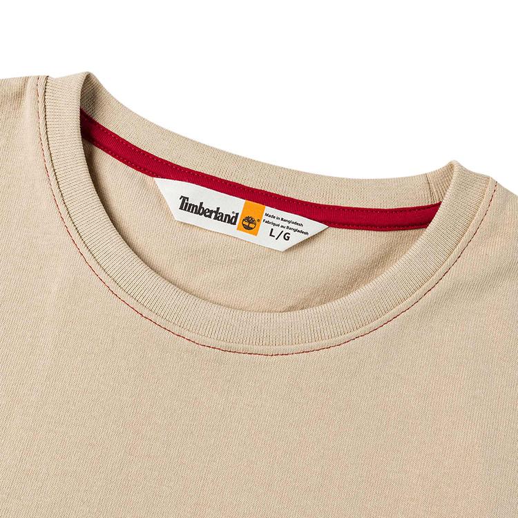 Timberland Ribbed Knit Crew Neck Short Sleeve Casual Loose T-Shirt Men Tops A5MYJY94