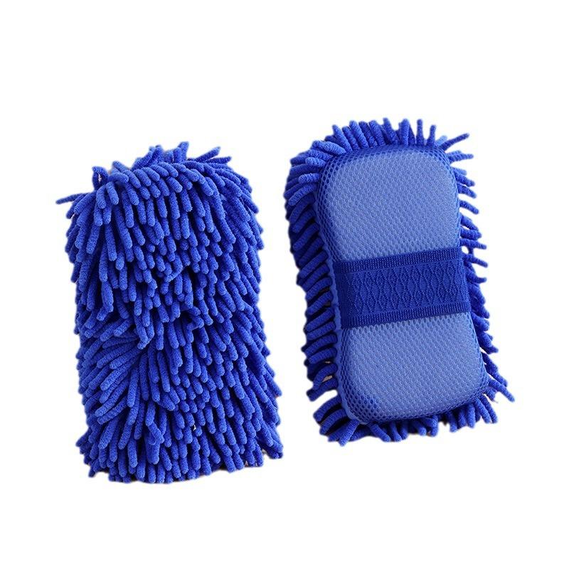 Auto-Reinigungshandschuh Mikrofaser Chenille Autowaschschwamm Pflege Wasch-Detailing-Bürstenpad Multifunktions-Reinigungswerkzeug