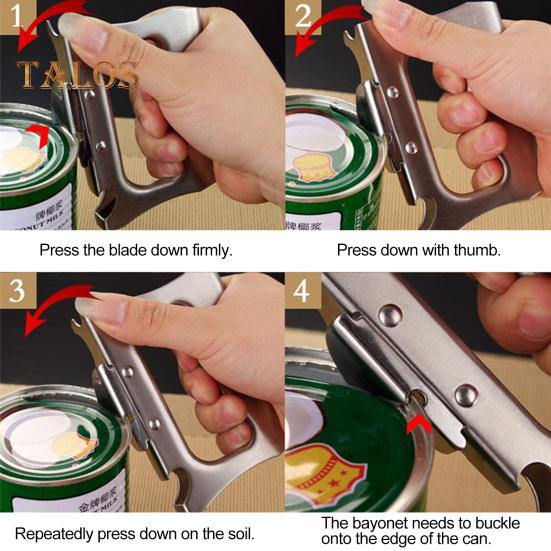 Multifunktionell burköppnare i rostfritt stål Enkel ölflasköppnare Köksförsörjning