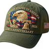 USA 250th Anniversary Commemorative Hat USA Patriotic Baseball Cap Eagle Flag Embroidered Baseball Hats Gift for Dad & Veterans