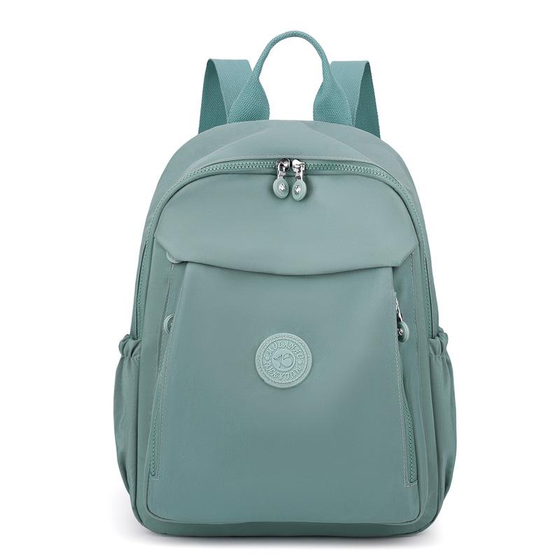 Solid Color Backpack Women Commuter Large Capacity Nylon Lightweight Backpack
