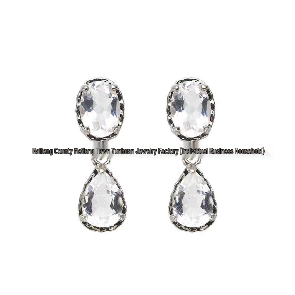 

2025 Teardrop Multicolor Glass Gem Earrings