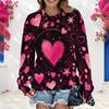 Plus Size Womens Crew Neck Long Sleeve Pullover Soft Loose Casual Street Leisure Daily Sweatshirt