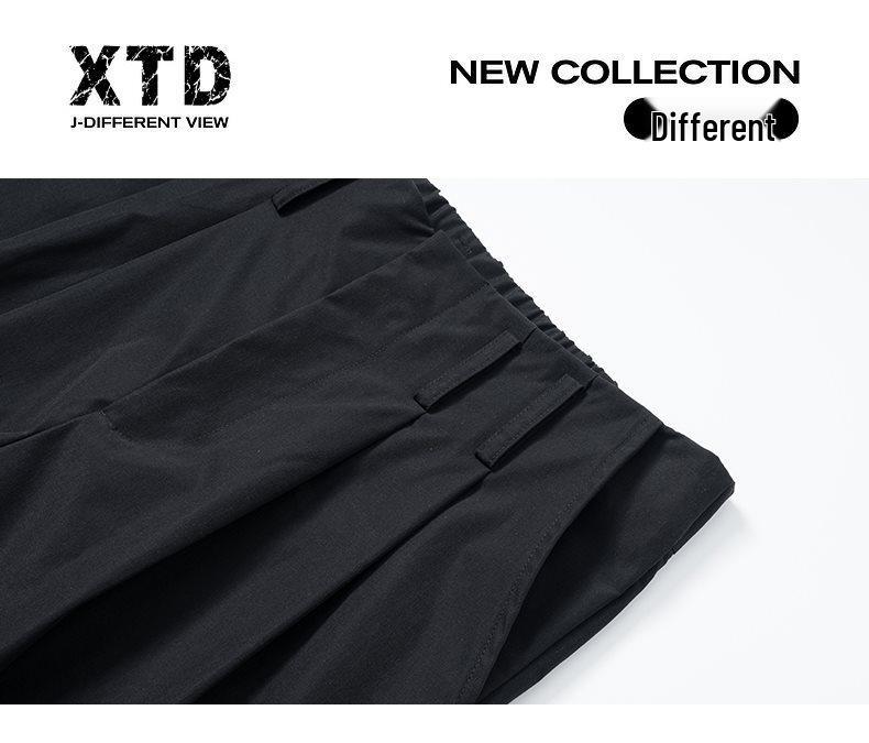 Rui Lu Men's 2025 Summer Casual Loose Fit Straight Suit Pants