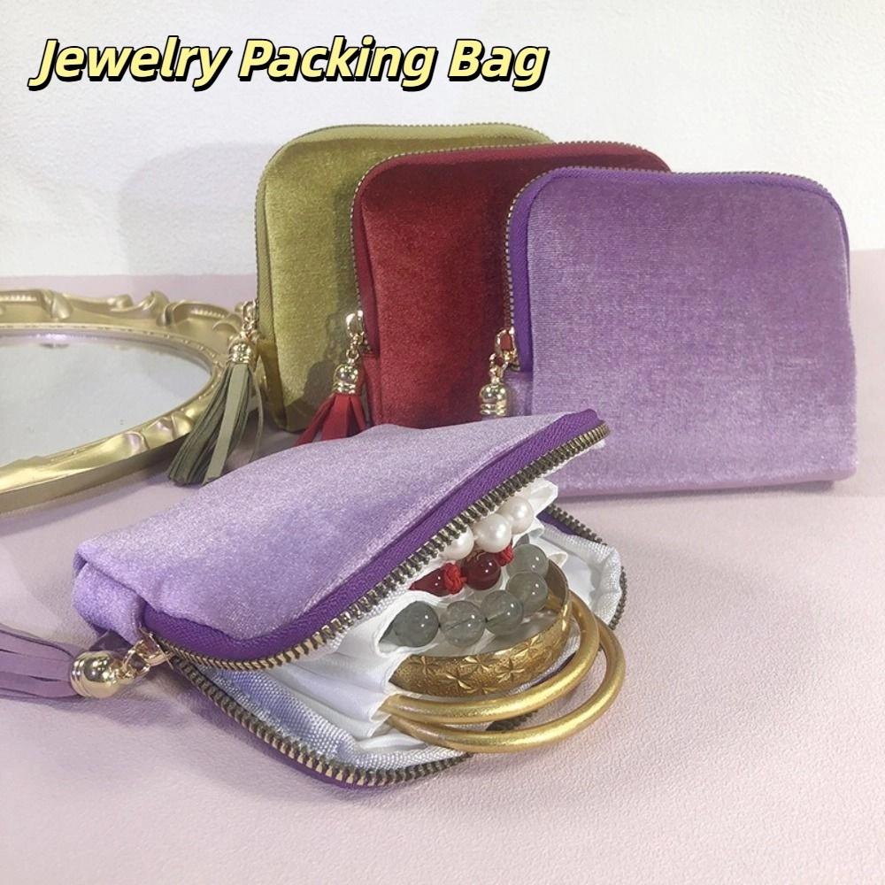 Tassel Jewelry Packing Bag Bracelet Jewelry Holder Light Luxury Jewelry Storage Bag  Vacation