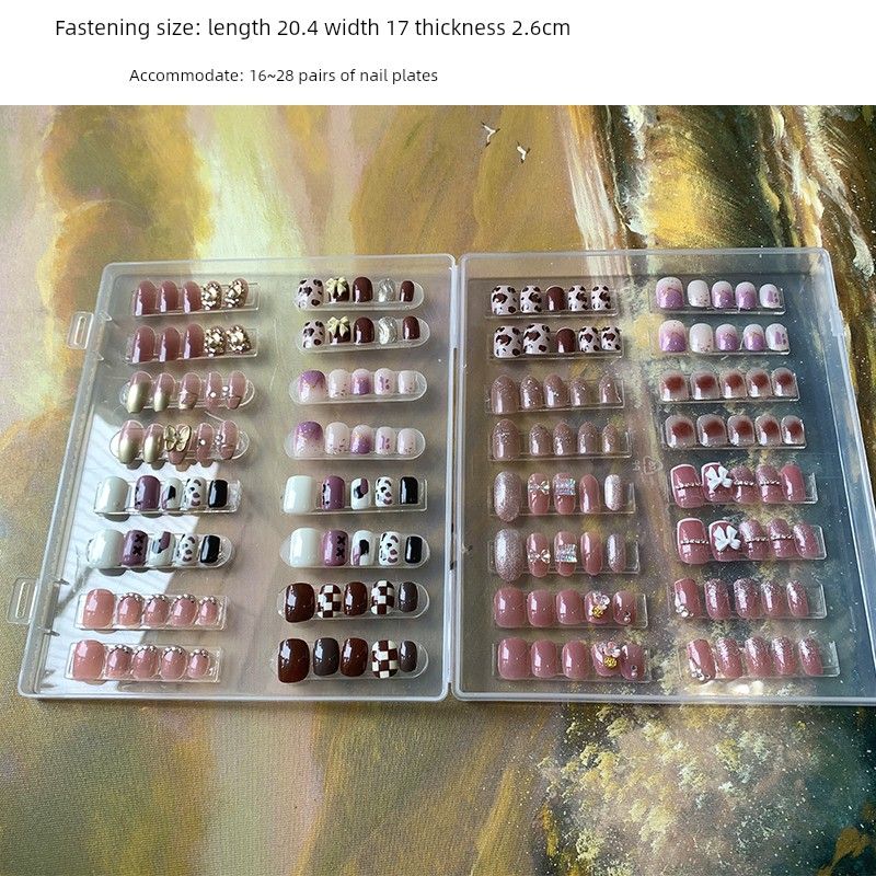 

Wear Nail Patch Seamless Xiaohongshu Same Style Nail Art [With jewelry available] +60 stick tape