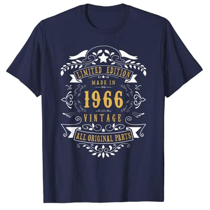 56 Anni 56° Compleanno Nato Nel 1966 Uomini Donne Idea Maglietta Abbigliamento Coordinato per la Famiglia Maglietta Grafica Top Abbigliamento Stile Vintage