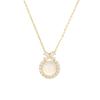 Banyan Tree S925 Silver Princess Bow Necklace with Chalcedony, Pearl & Diamond Accents