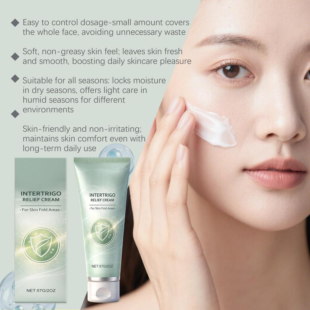 Hautfaltencreme 57g Beruhigende Nichtfettende Lotion Achselhöhlencreme für Damen Herren Reibungsreduzierung Feuchtigkeitsschutz Achselhöhle