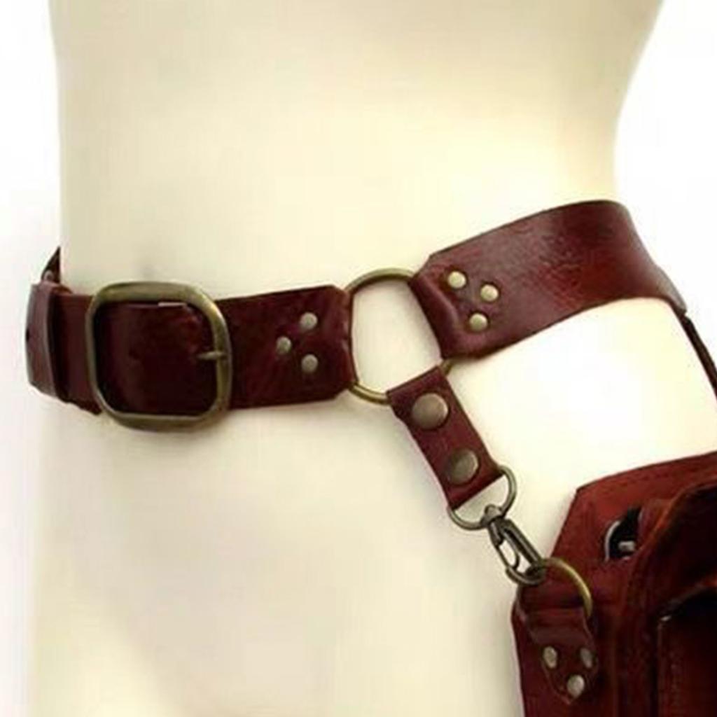 Steampunk Hängende Oberschenkeltasche Für Männer Frauen, Mittelalterliche Hüfttasche Beintasche Klettern Radfahren Oberschenkeltasche Leder Hüfttasche